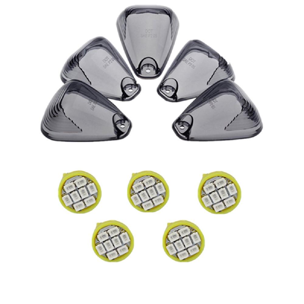

5Pcs Cab Roof Light Covers 5Pcs Free Amber Led Bulb For Ford F250 F350 F450 F550