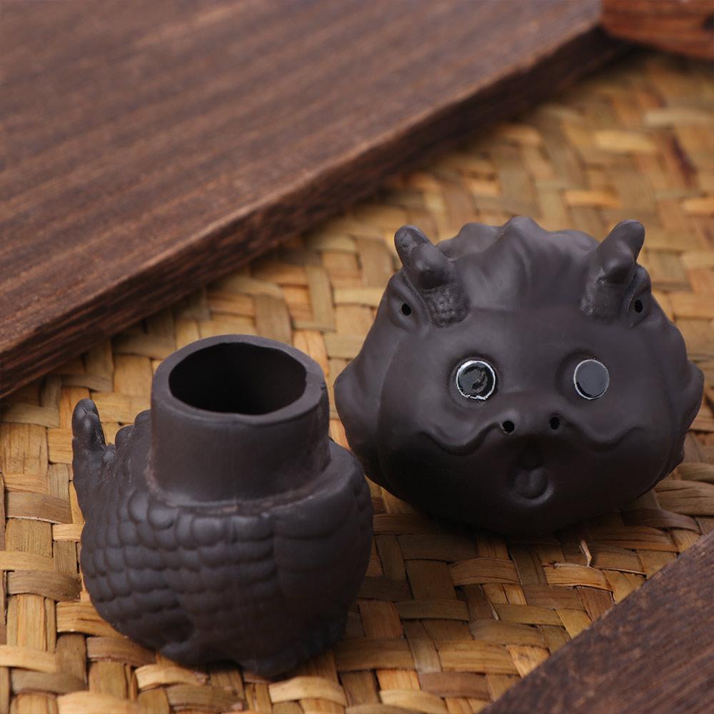 Dragon Purple Clay Tea Pet Cute Mascot Figurines God Beast Table Decoration Tea Play Tea Ceremony Desktops Animal Ornament