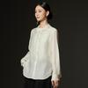 Women's Elegant Petal Collar Long Sleeve Blouse