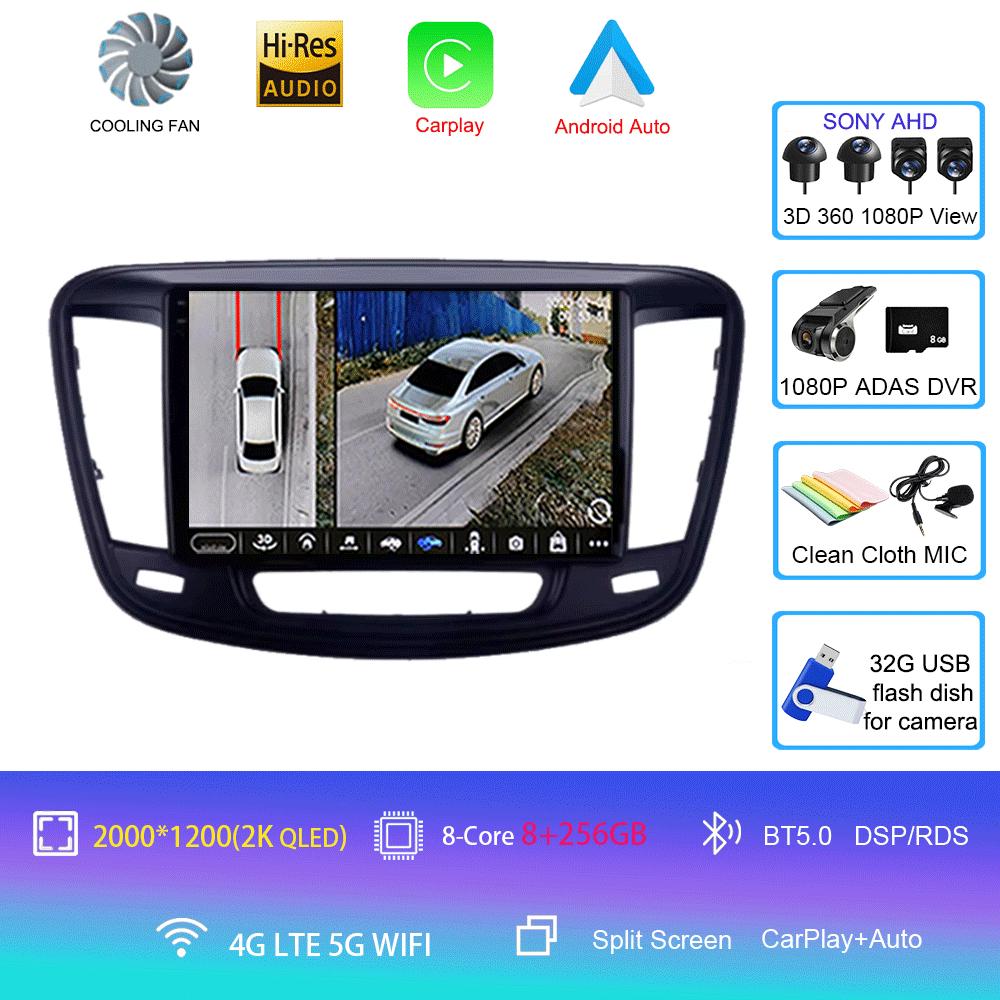 Car Radio Android 14 Multimedia Video Player For Chrysler 200 200C 2015 - 2019 Carplay Android Auto Stereo GPS Navigation WIFI