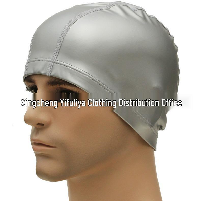 Customizable Men's and Women's PU Coated Swimming Cap with Ear Protection
