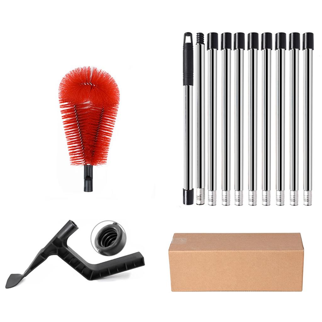 2025 New Extendable Telescopic Gutter Cleaning Brush Roofing Tool Easy Remove Sink Filter Sewer Brush for Roof Drainage