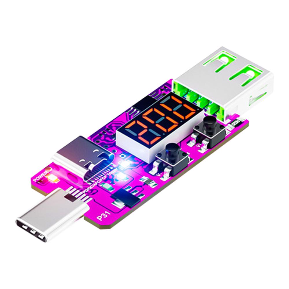 

PD3.1 28V Quick ReCharge Trigger Автоматичний цифровий дисплей Вимірювач напруги Амперметр Струм напруги різнокольоровий