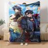 1Pc Genshin Impact Blanket Soft Comfortable Polyester Blanket Four Seasons All Season Blanket Bedroom Office Outdoor Use Anime Style Throw Christmas G