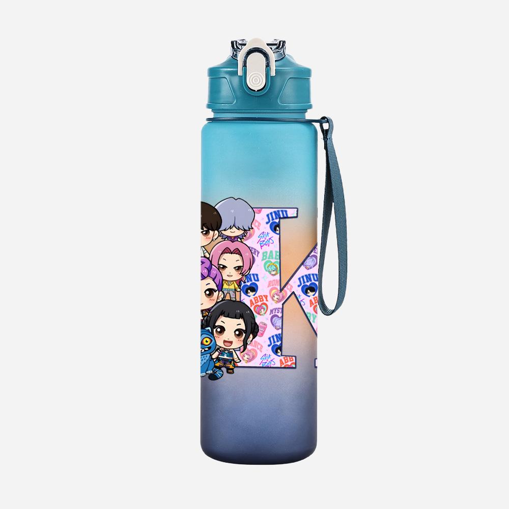 26 English Letter K-Pop Demon Hunters Printed Large Capacity Drinking Cup Portable Outdoor 750Ml Water Bottle Sports Water Cup Children Gift