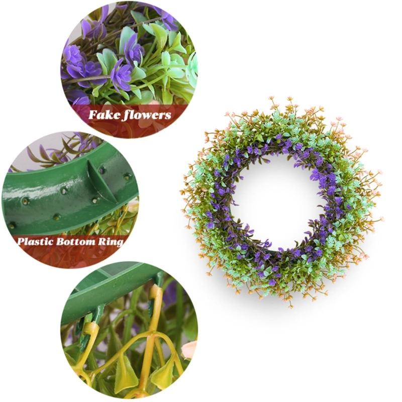 Hanging Artificial Wreath Pendant Easter Gifts Easter Door Sign Artificial Easter Wreath Ornaments Spring Sign