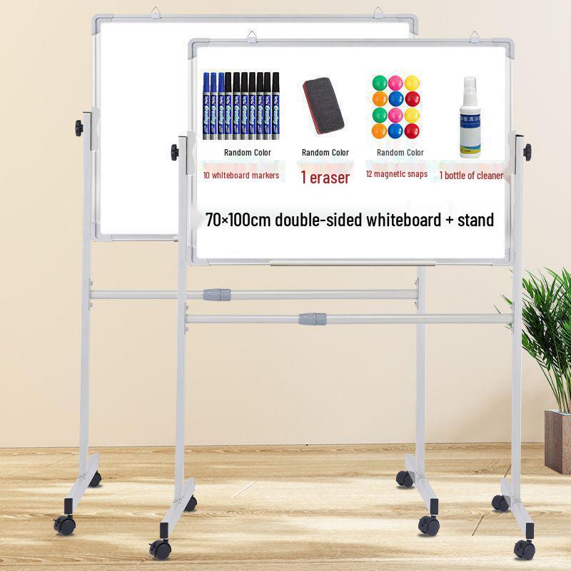 Mobile Double-Sided Magnetic Whiteboard and Chalkboard