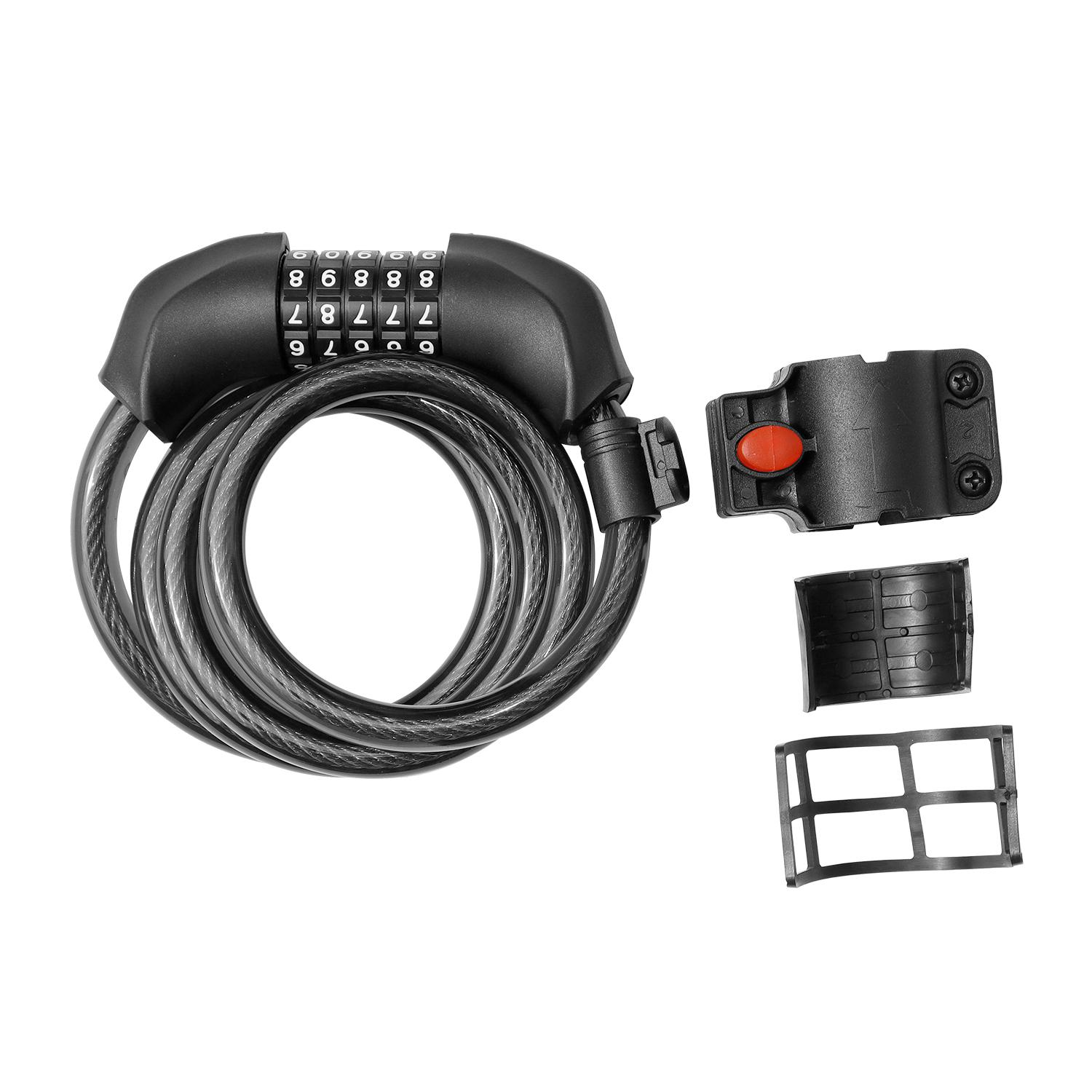 SENDE Bicycle Steel Cable Combination Lock,Waterproof Portable Anti-theft Riding Accessories Motorbike Adult Bike Lock Cable Lock