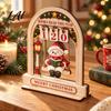 Reading Tracker Calendar Wooden Christmas Tracker Santa Arch Shelf Desktop Decor Decorative Holiday Table Ornaments with Adjustable Number Counters
