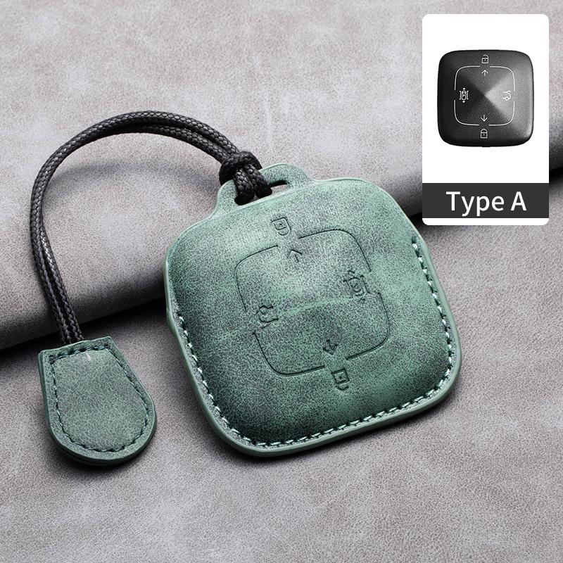 Interior Mouldings Sheepskin 4 Buttons Car Remote Key Case Cover for Zeekr 001 X 2021 2022 2023 for ZEEKR 001 009 Full Protector