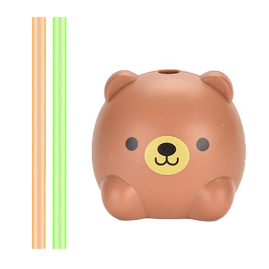 1 Set Cartoon Animal Sound Straw for Kids Cute Straw Topper for Baby Animal Party Favors Reusable Fun