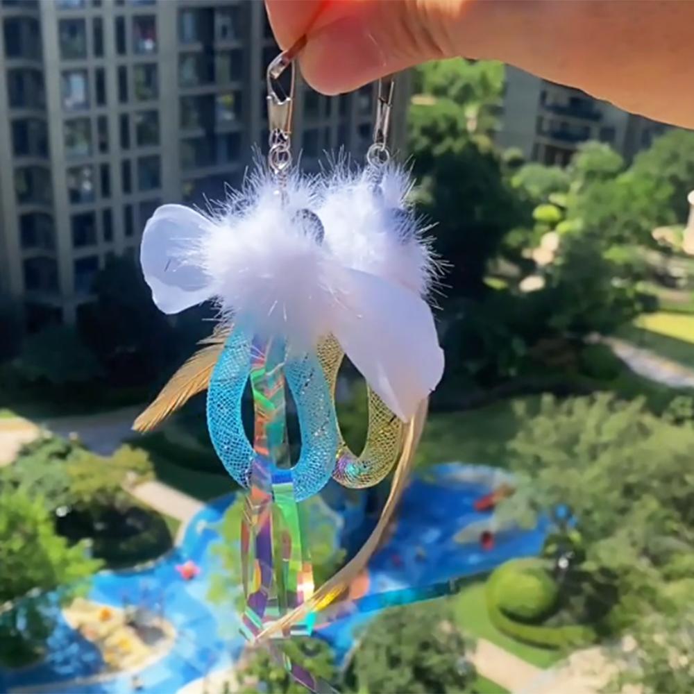 Fluffy Plush Feather Cat Toy Replacement Head Kitten Cat Teaser Pet Toy