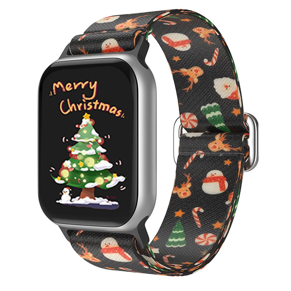Christmas Strap for Apple Watch Band 46/42mm 45/41mm 44/40mm 49mm Elastic Nylon Bracelet Correa iWatch Series 11/10/9/8/SE/Ultra