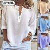 Women's Fashion Casual Solid Color Print Long Sleeve V Neck Blouses & Shirts Unique Design