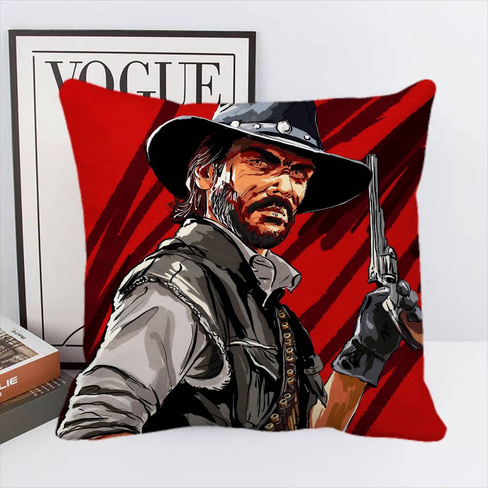 Game R-Red Dead Redemption 2 RDR2 Pillow Case Square Pillow Bedroom Sofa Leisure Comfort Cushion Home Decoration
