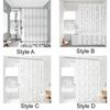Modern EVA Waterproof Shower Curtain with Hooks Translucent Bath Curtain Thick No Drilling Toilet Curtain Bathtub