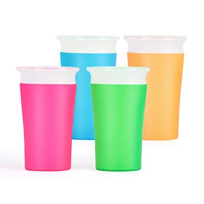 Modern Useful Children Feeding Miracle Baby Learning Safe Spill Free 360 Degree Training Drink Cup Bottle With Handles