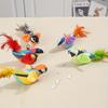 Simulation Realistic Pet Squeaky Toy Plush Bird Shape Cat Toy Pet Interactive Toys Feather Teasing Kitten Toy Pet Supplies