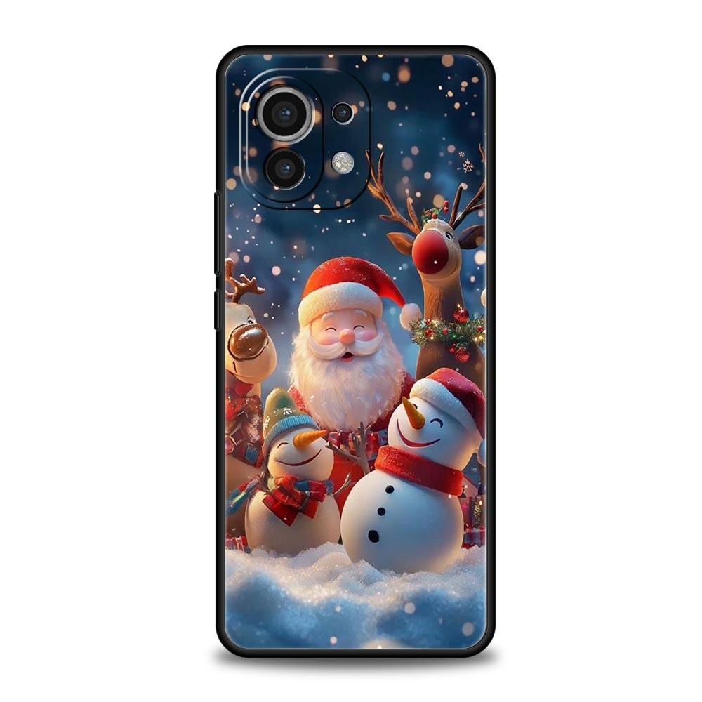 New Year Christmas Phone Case Cover for Xiaomi Mi 17 15 14 13 12 11 Ultra 15T 14T 13T 12T 11T Pro Lite 5G Soft TPU Shell Fundas