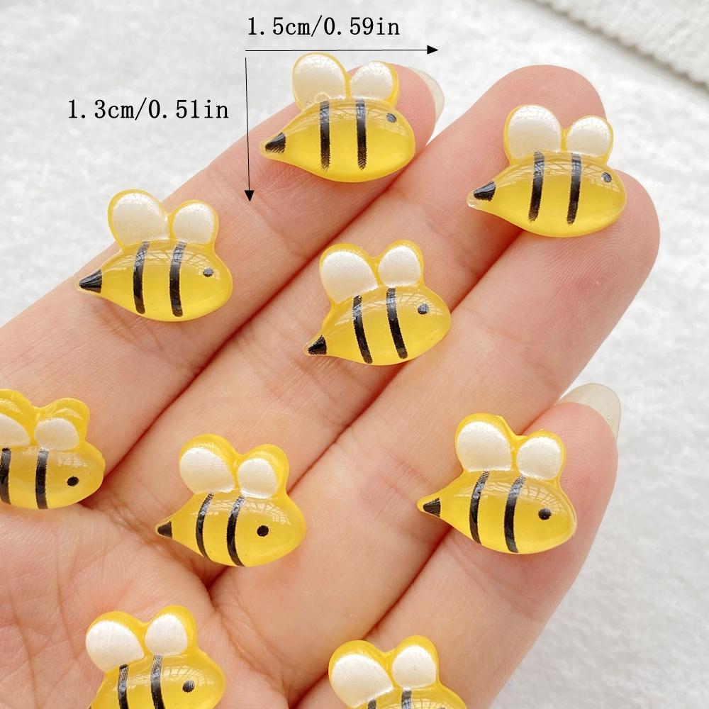 20Pcs New large size Cute Resin Cartoon yellow bee Flat Back Scrapbooking DIY Jewelry Craft Decoration Accessories