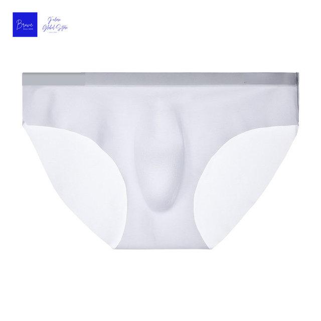 1Pc Ice Silk Sexy Men's Briefs Underpants Breathable Man Underwear Briefs Transparent Sexy Men Underwear Summer Mens Panties