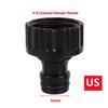 2 Sets EU/US Standard 3/4" Male & Female Thread Quick Joint 16mm Fast Connection Garden Irrigation Car Washing Pet Bathing Joint