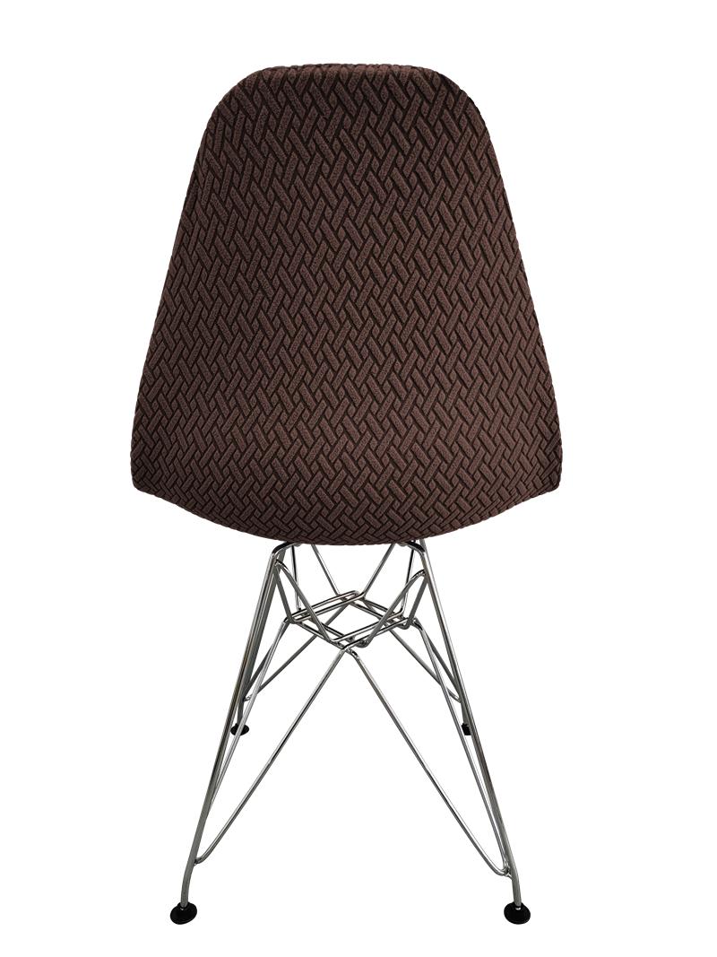 

Solid Color Short Back Chair Cover Jacquard Curved Dining Room Chair Covers Knitted Curved Back Chairs Cover Furniture Protector 1PC