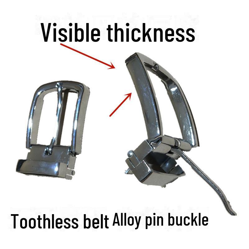 Cinto de Couro com Fivela de Pino de Liga de Cobre 4.0 Masculino (Galvanizado, 3,5 cm)