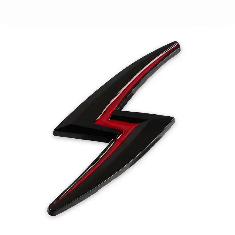 1Pc 3D Metal Lightning Logo Car Rear Trunk Side Fender Emblem Badge Sticker Car Decoration Accessories