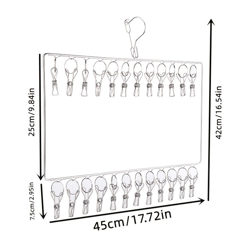 

Многоуровневая стойка-клипса из нержавеющей стали для шляп, носков и т. д. - полированная отделка, идеально подходит для хранения дома и в общежитии