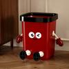 Cartoon Trash Can 12L/15L Household Waste Bin Open Top Cute Garbage Can with Legs Hands for Kitchen Bathroom Office Bedroom