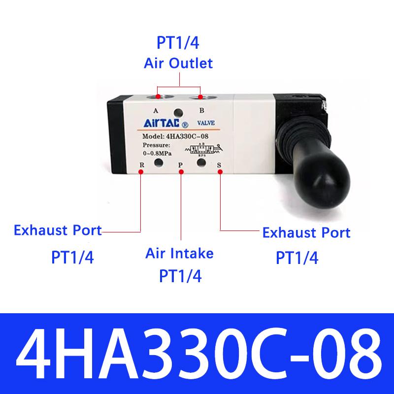 AIRTAC Passenger Pneumatic Original Manual Valve Hand Valve 4H210 4HA230 4H310 4HA330