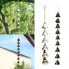Decorative Cast Iron Wind Chime Outdoor Hanging Bell Garden Ornament for Traditional Christmas Patio Decor