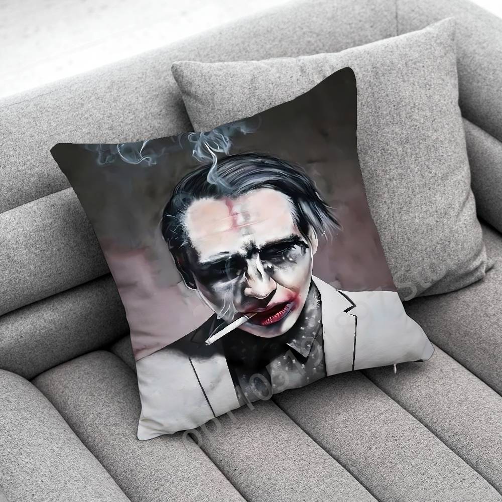 M-Marilyn M-Manson Antichrist Superstar Povlak na polštář Pro 50x50cm 30x30cm 45x45cm 40x40cm Čtvercový povlak na polštář