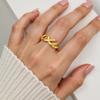 Irregular Line Rings Stylish Couple Present Rings Trendy Women Rings Hollow Rings Suitable for Women and Couple Present