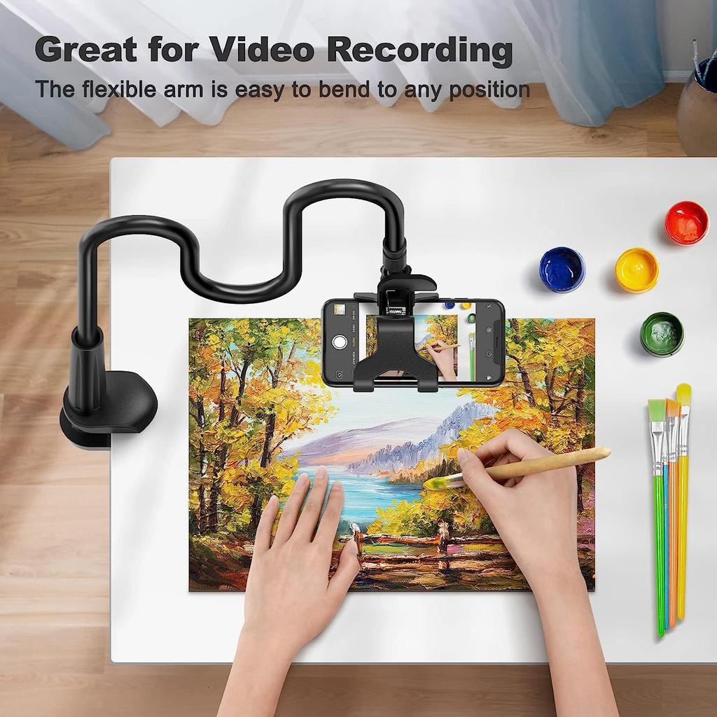 75cm Phone Holder Stand Lazy Bracket Headrest Bed 360 Flexible Long Arms Clamp Mount For iPhone Samsung and 3.5~6.7" Device