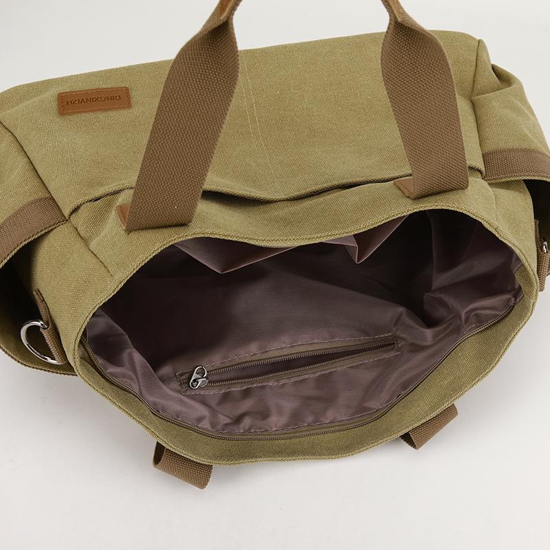 Women's Large Capacity Shoulder Bag Handbag Canvas Vintage Student Crossbody Bag