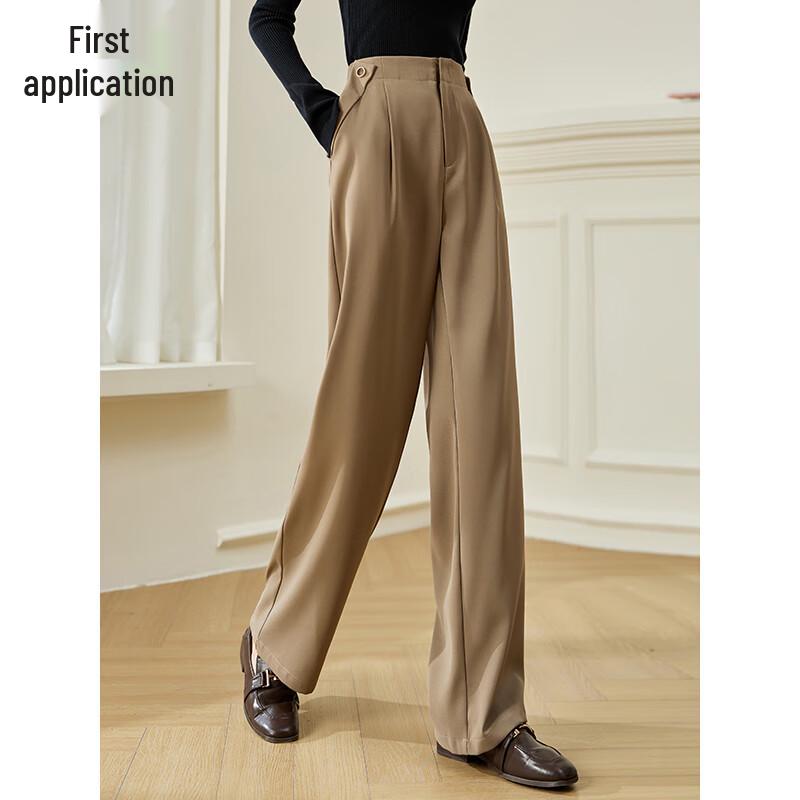 Women's High-Waist Pocket Wide-Leg Casual Pants