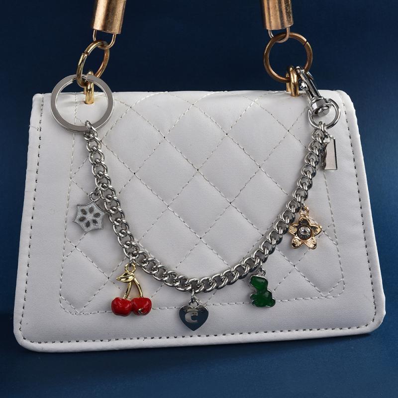 Versatile Flower Cherry Keychain For Women Trendy Messenger Bag Chain Creative Cute Bag Pendant Decoration Accessories Gifts