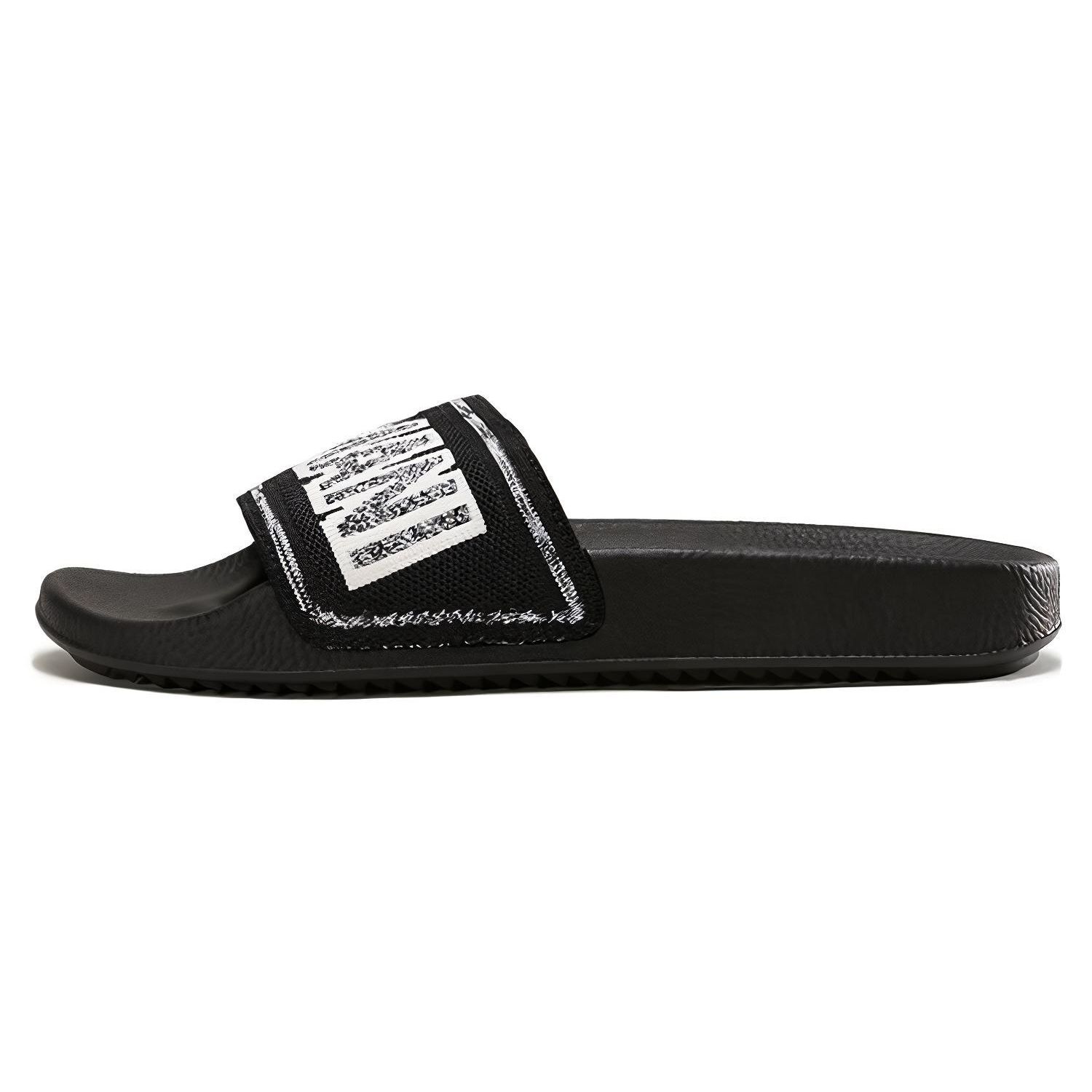 Emporio Armani Fabric Flat Slide Sandals Men footwear Black White X4P123XD230K485 42