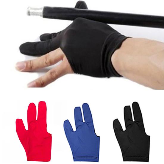 Spandex Snooker Billiard Cue Glove Pool Left Hand Open Three Finger Accessory