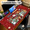 Christmas Theme Personalized Mouse Pad Custom Name Text Non Slip Desk Pad For Laptop Office Desktop