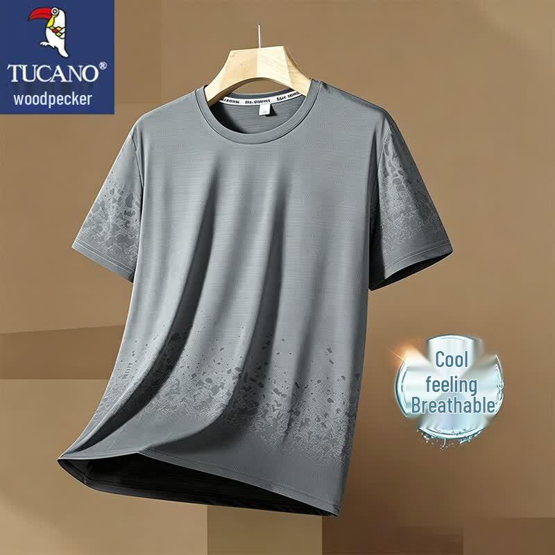 

TUCANO Men s Ice Silk Quick-Dry Round Neck T-Shirt XL