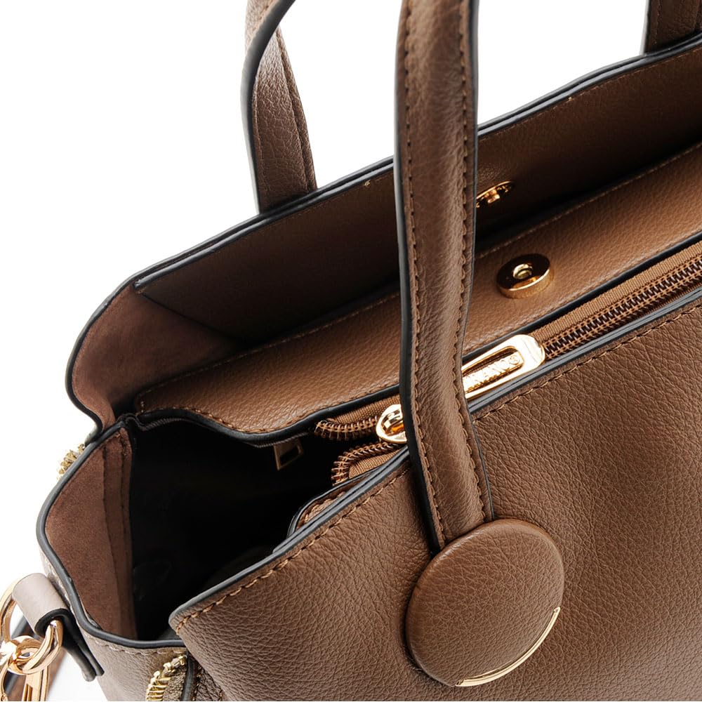 FIRANO Women's Side Zipper Handbag, Black, 402570