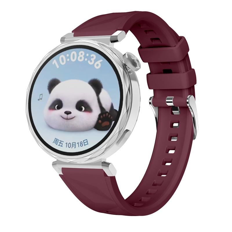 18 mm Silikone Urrem til Huawei Watch GT5 41mm Officiel Samme Rem Ensfarvet