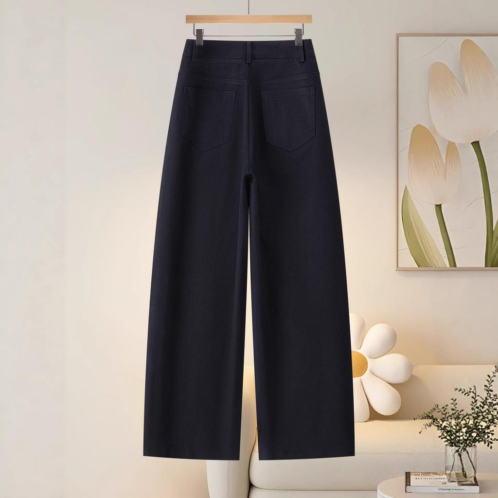 Fashionable High-waisted Slimming Curved Knife Pants for Women, Summer Thin 1116 New Loose Wide-leg Drape Sickle Casual Pants