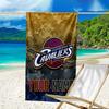 Custom Name Beach Towel Cleveland Lights Shadows Beach Towel, Soft Microfiber, Gift for Her/Him, Birthday, for Pool, Beach, Travel, Fan Gifts