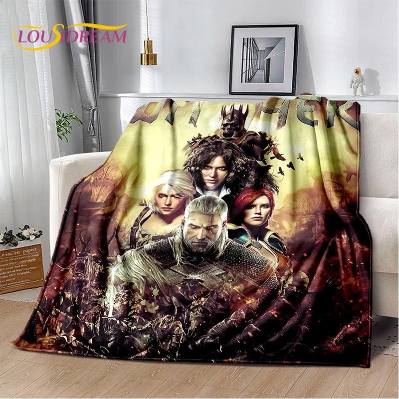 3D The W-Witcher Game Cartoon Soft Flannel Blanket for Beds Bedroom Sofa Picnic,Throw Blanket for Cover Outdoor Leisure Nap Gift