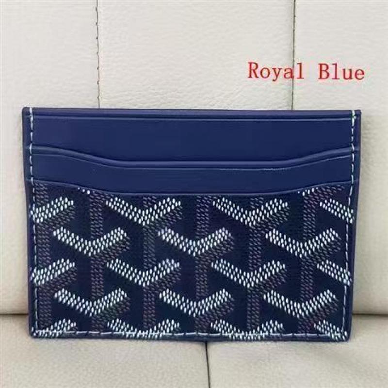 2025 Dogtooth Goyard Unisex Card and Coin Holder - Fashionable Two-Layer Cowhide Design