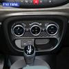 For Fiat 500L 2012 2013 2014 2015 2016 2017 LHD RHD Real Soft Carbon Fiber Car Central Control AC Inner Outer Frame Trim Sticker.